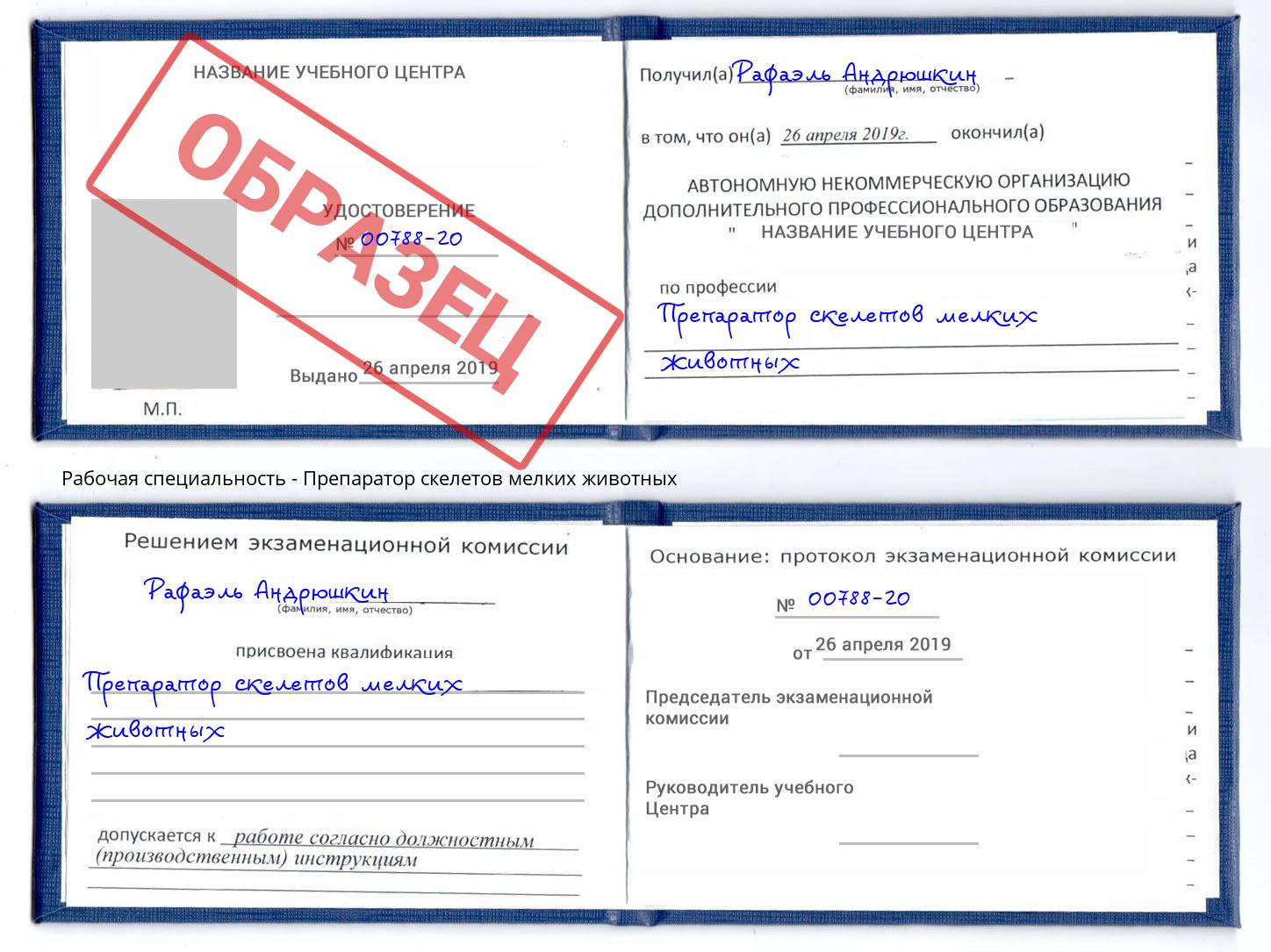 Препаратор скелетов мелких животных Краснокаменск